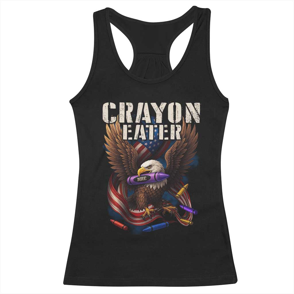 Crayon Eater Racerback Tank Top Funny Eagle 250th Anniversary Veterans Gifts TS10 Black Print Your Wear