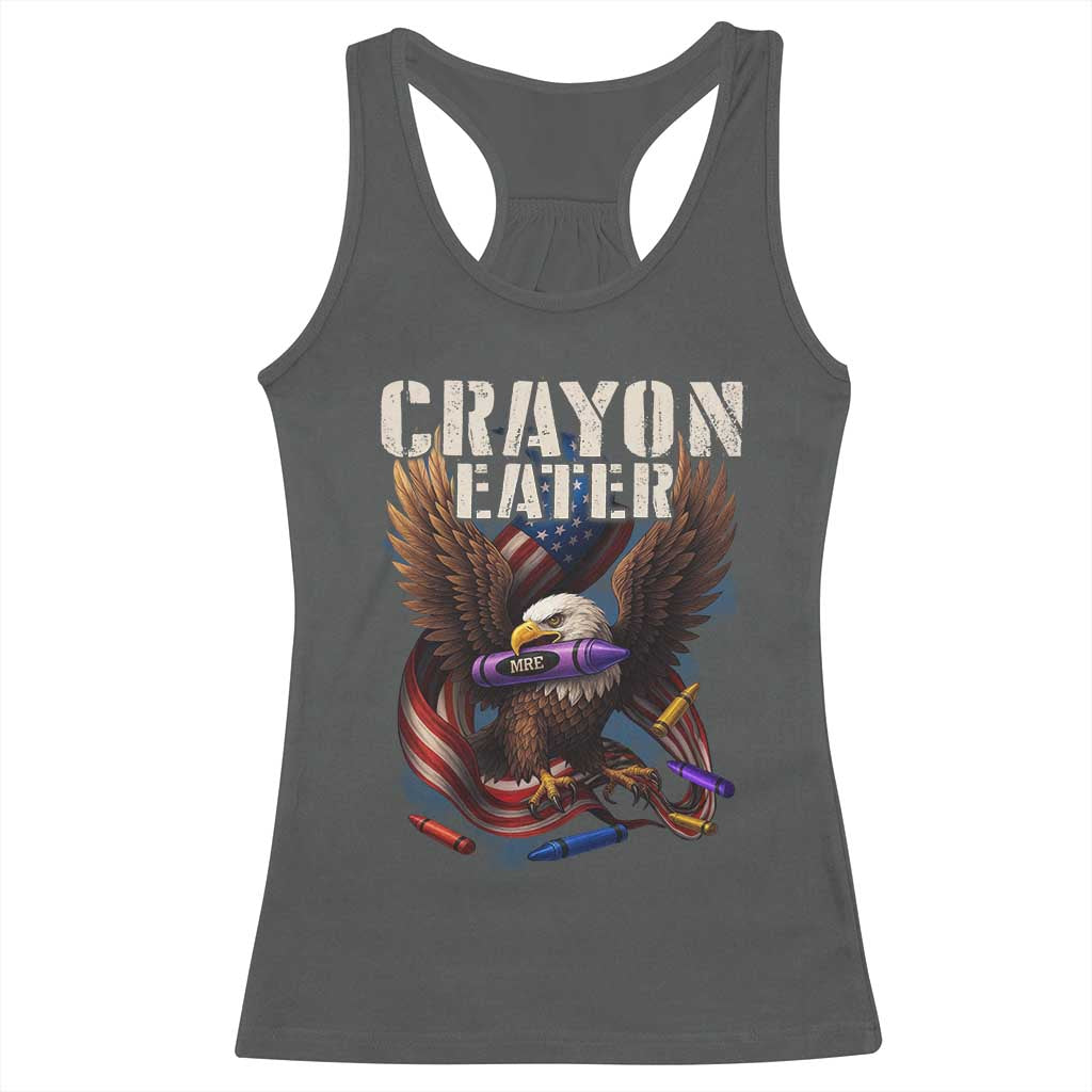 Crayon Eater Racerback Tank Top Funny Eagle 250th Anniversary Veterans Gifts TS10 Dark Heather Print Your Wear