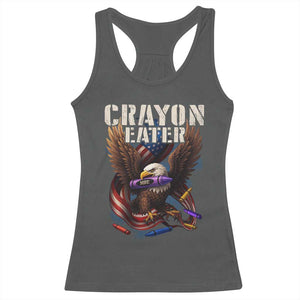 Crayon Eater Racerback Tank Top Funny Eagle 250th Anniversary Veterans Gifts TS10 Dark Heather Print Your Wear