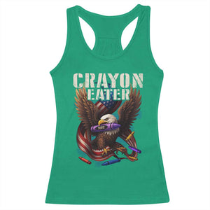Crayon Eater Racerback Tank Top Funny Eagle 250th Anniversary Veterans Gifts TS10 Irish Green Print Your Wear