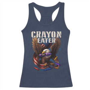 Crayon Eater Racerback Tank Top Funny Eagle 250th Anniversary Veterans Gifts TS10 Navy Print Your Wear