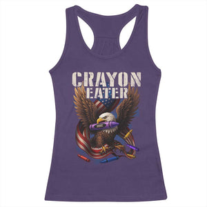 Crayon Eater Racerback Tank Top Funny Eagle 250th Anniversary Veterans Gifts TS10 Purple Print Your Wear