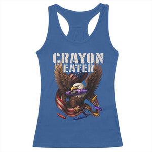 Crayon Eater Racerback Tank Top Funny Eagle 250th Anniversary Veterans Gifts TS10 Royal Blue Print Your Wear