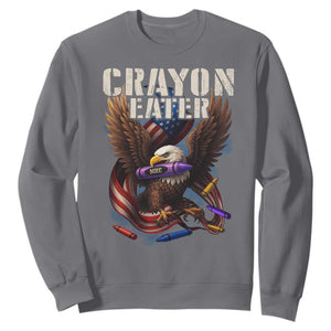 Crayon Eater Sweatshirt Funny Eagle 250th Anniversary Veterans Gifts TS10 Charcoal Print Your Wear