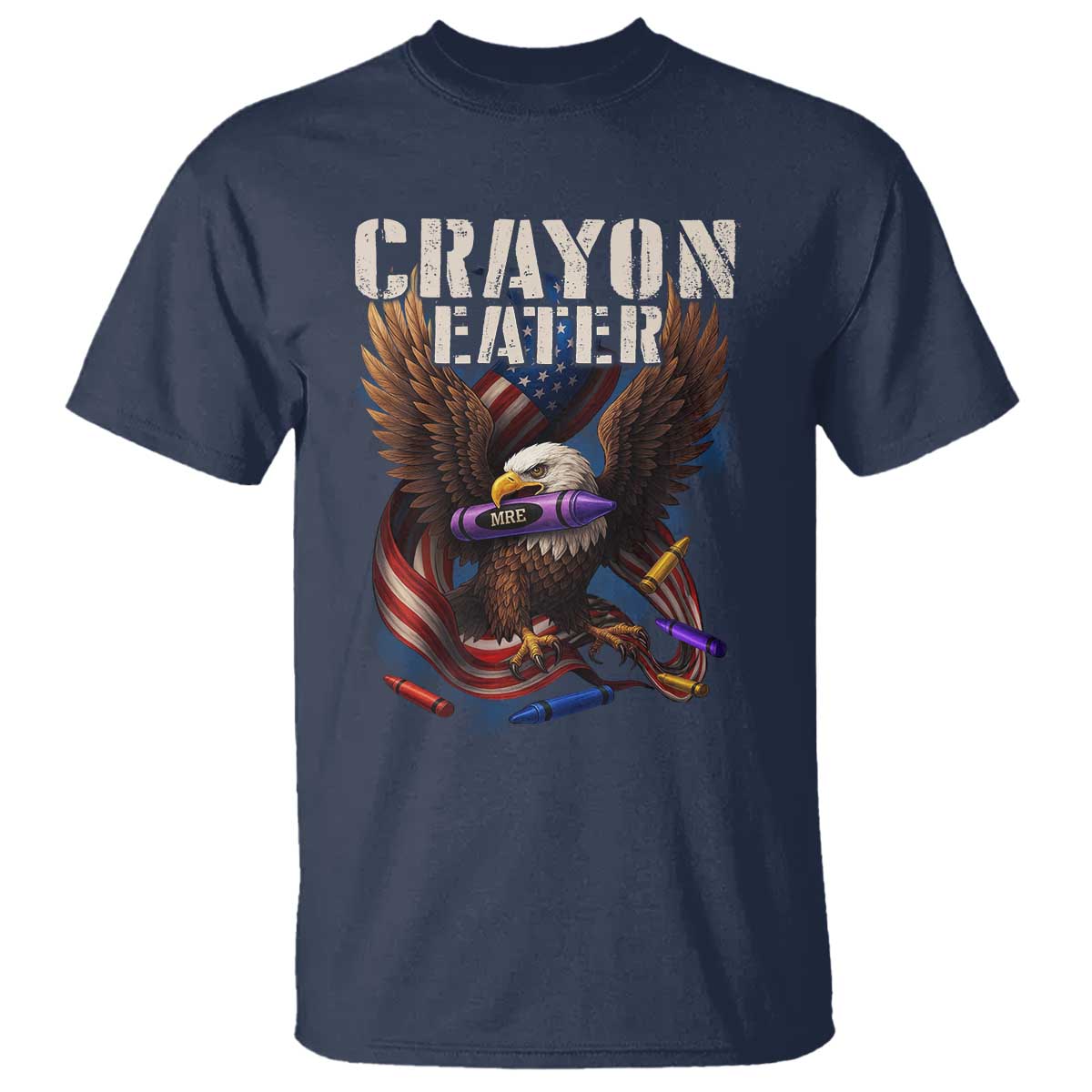 Crayon Eater T Shirt Funny Eagle 250th Anniversary Veterans Gifts TS10 Navy Print Your Wear