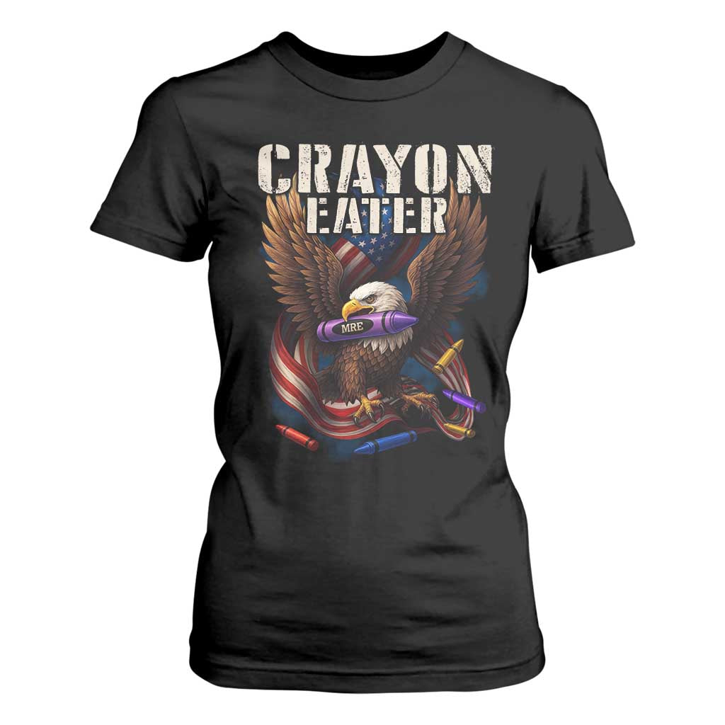 Crayon Eater T Shirt For Women Funny Eagle 250th Anniversary Veterans Gifts TS10 Black Print Your Wear