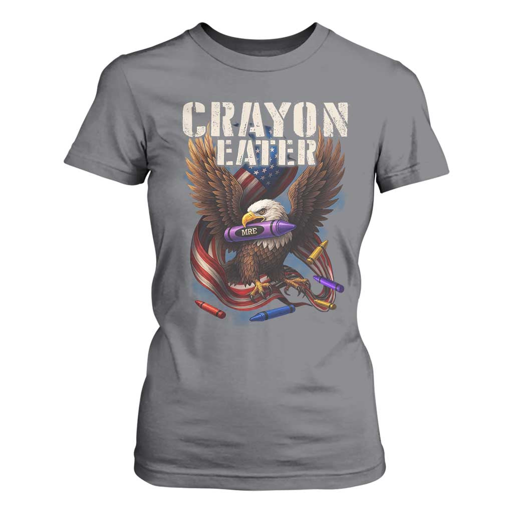 Crayon Eater T Shirt For Women Funny Eagle 250th Anniversary Veterans Gifts TS10 Charcoal Print Your Wear