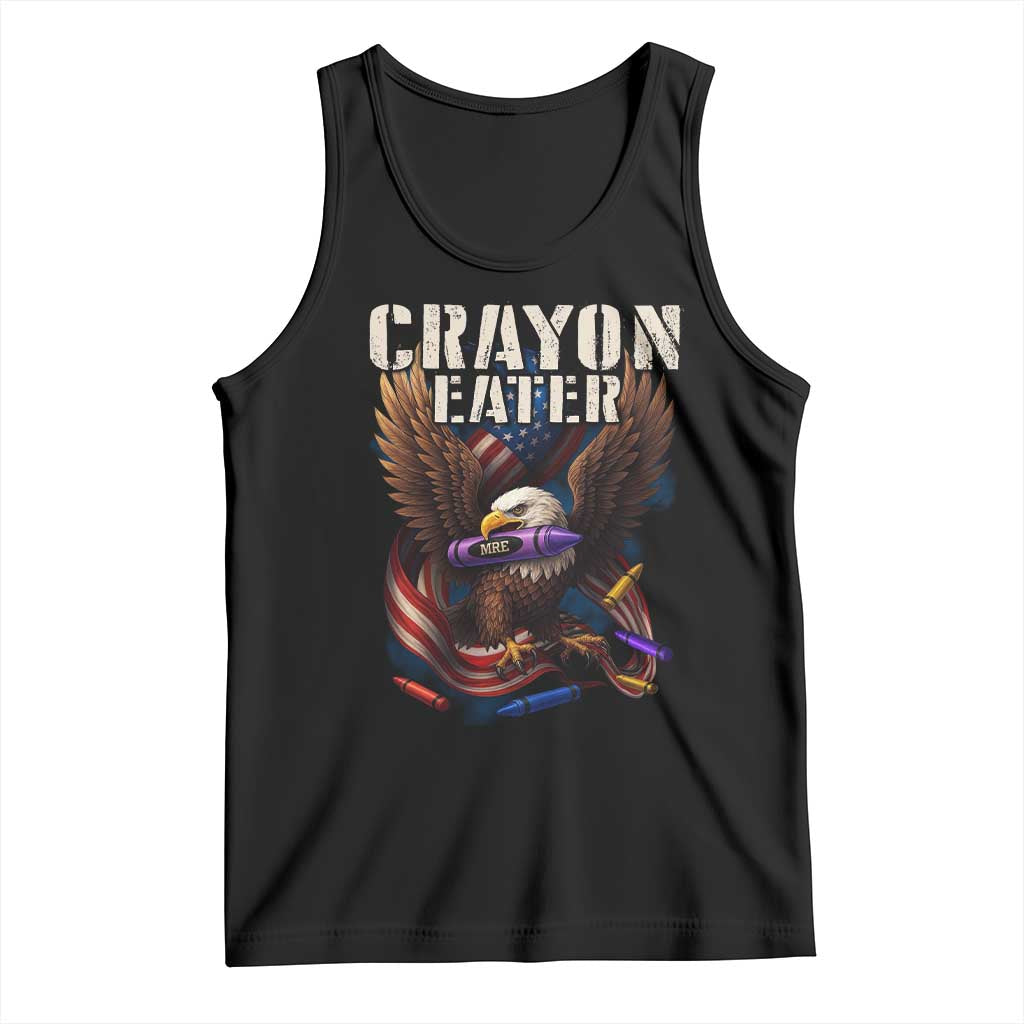 Crayon Eater Tank Top Funny Eagle 250th Anniversary Veterans Gifts TS10 Black Print Your Wear