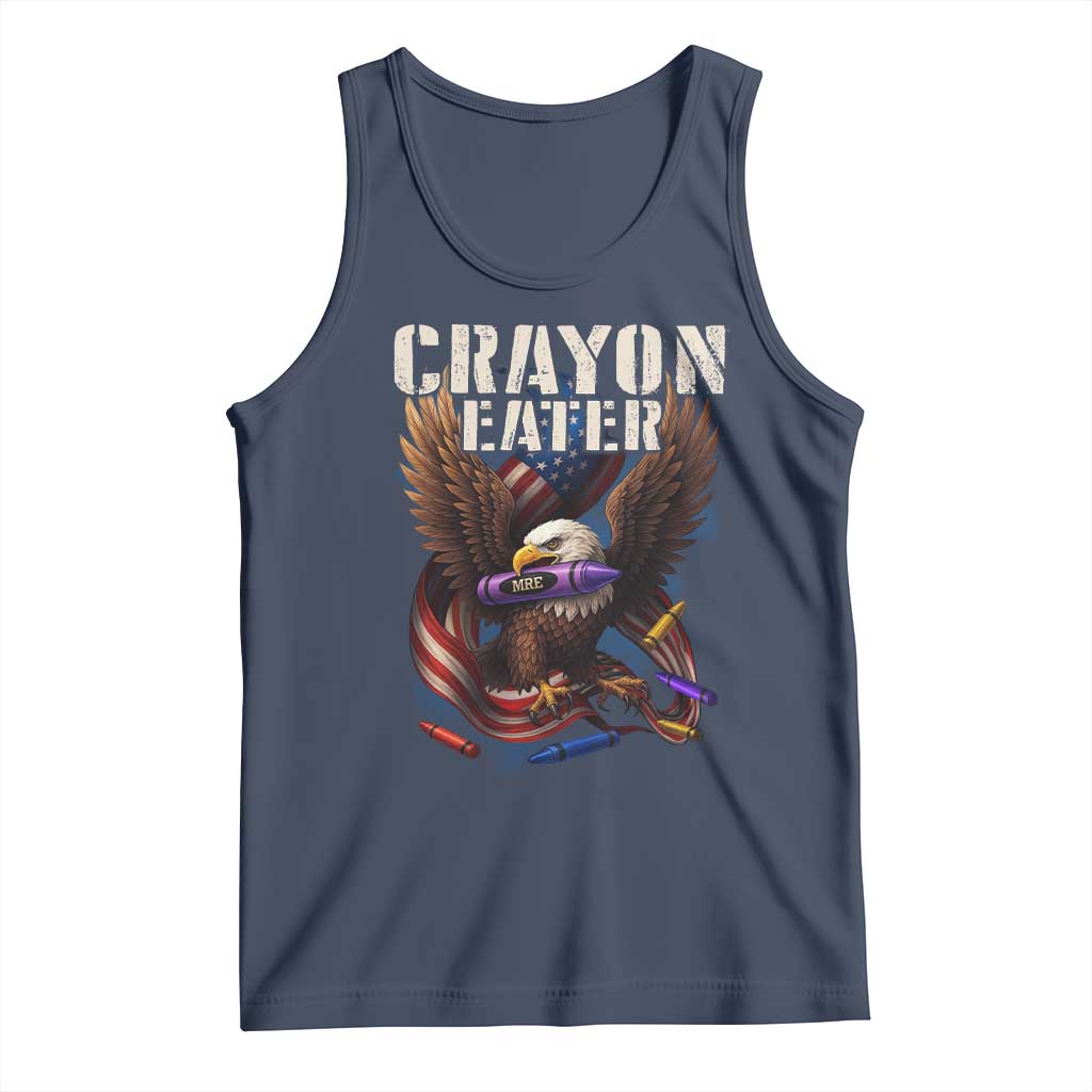 Crayon Eater Tank Top Funny Eagle 250th Anniversary Veterans Gifts TS10 Navy Print Your Wear