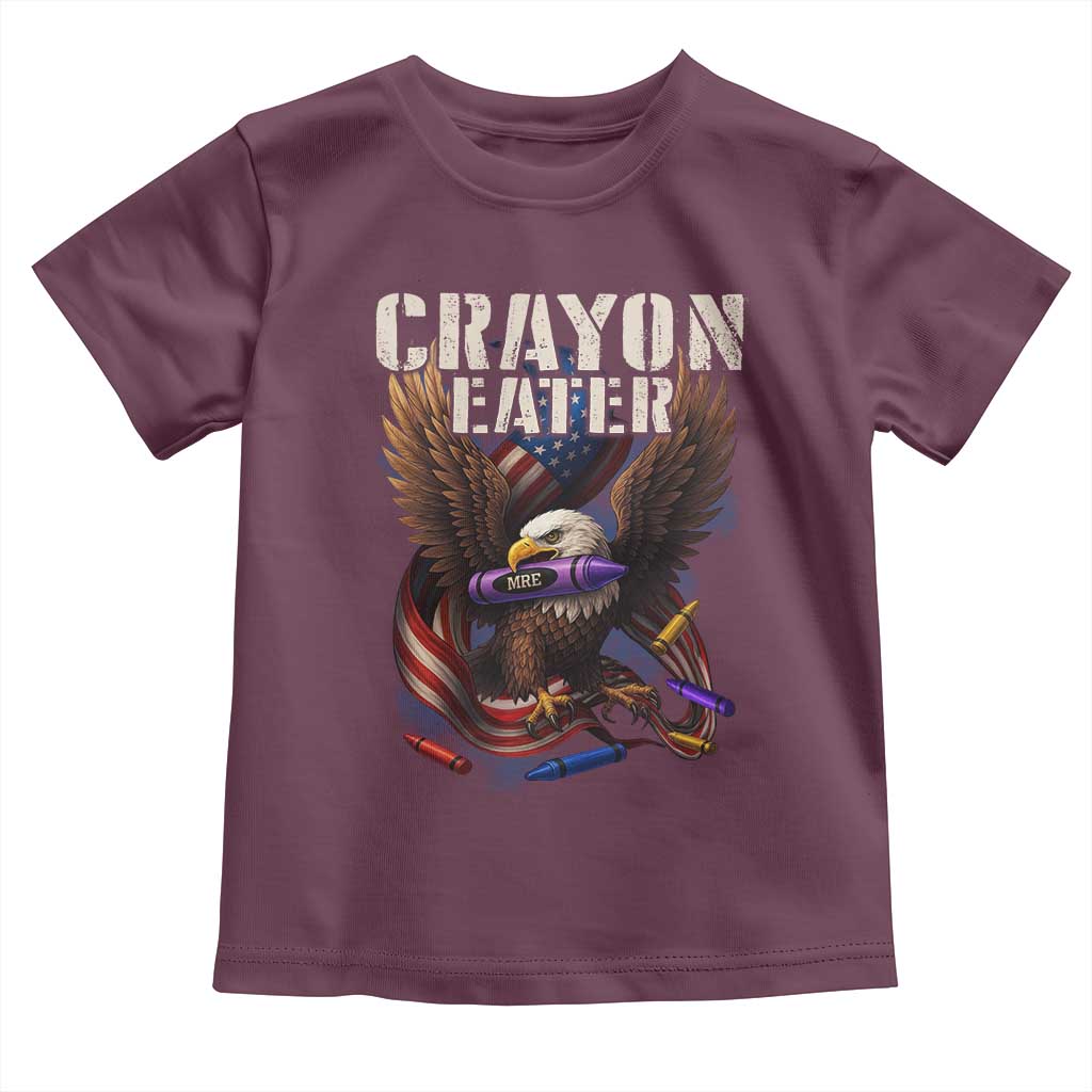 Crayon Eater Toddler T Shirt Funny Eagle 250th Anniversary Veterans Gifts TS10 Maroon Print Your Wear