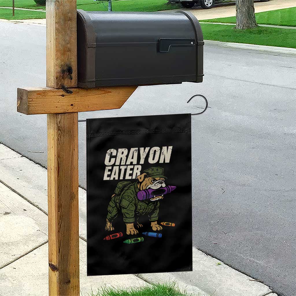 Crayon Eater Garden Flag Funny Bulldog Military Corps Proud Soldier Family TS10 Print Your Wear