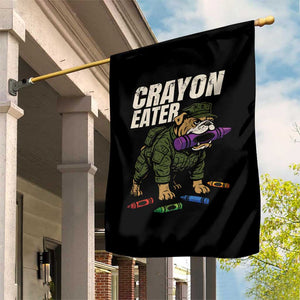 Crayon Eater Garden Flag Funny Bulldog Military Corps Proud Soldier Family TS10 Print Your Wear