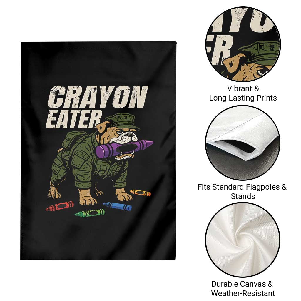 Crayon Eater Garden Flag Funny Bulldog Military Corps Proud Soldier Family TS10 Print Your Wear