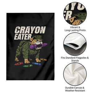 Crayon Eater Garden Flag Funny Bulldog Military Corps Proud Soldier Family TS10 Print Your Wear
