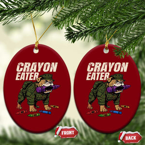 Crayon Eater Ceramic Ornament Funny Bulldog Military Corps Proud Soldier Family TS10 Print Your Wear