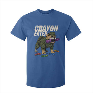 Crayon Eater T Shirt For Kid Funny Bulldog Military Corps Proud Soldier Family TS10 Royal Blue Print Your Wear