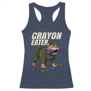 Crayon Eater Racerback Tank Top Funny Bulldog Military Corps Proud Soldier Family TS10 Navy Print Your Wear