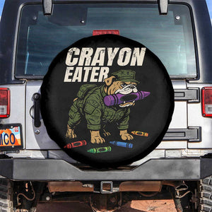 Crayon Eater Spare Tire Cover Funny Bulldog Military Corps Proud Soldier Family TS10 No hole Black Print Your Wear