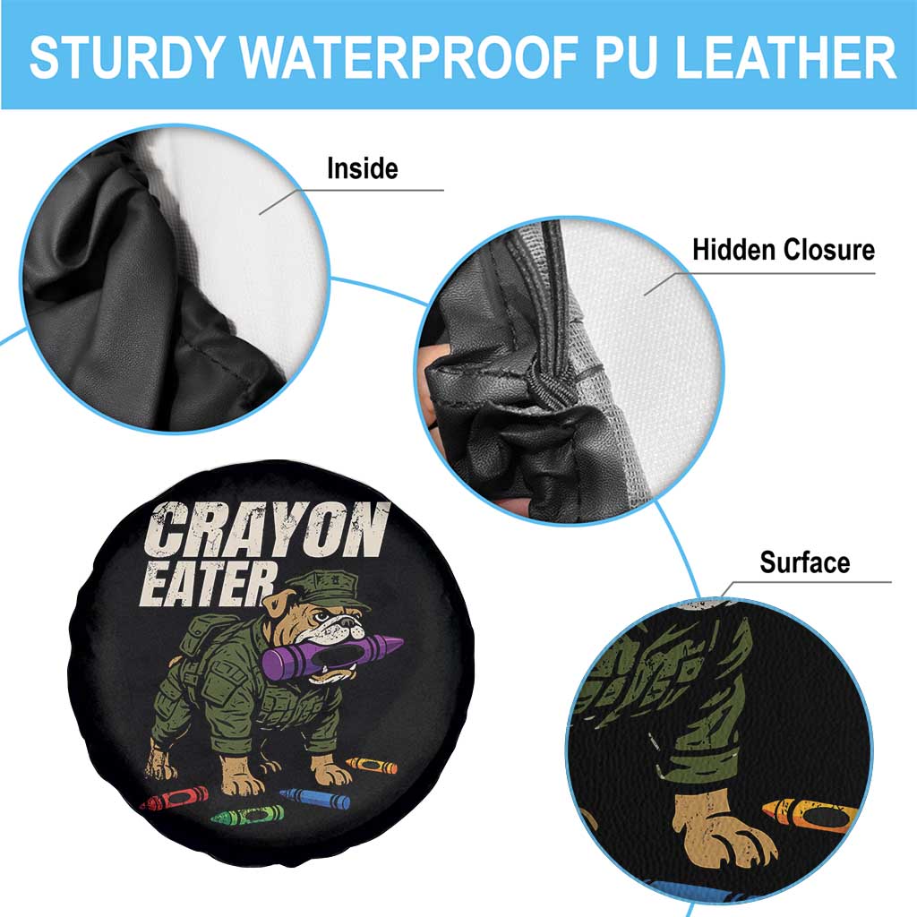Crayon Eater Spare Tire Cover Funny Bulldog Military Corps Proud Soldier Family TS10 Print Your Wear