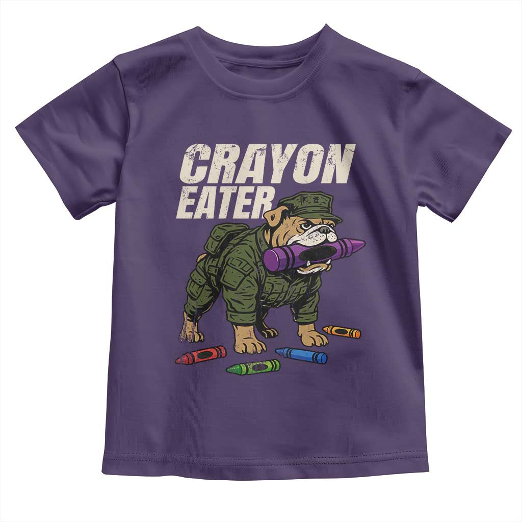 Crayon Eater Toddler T Shirt Funny Bulldog Military Corps Proud Soldier Family TS10 Purple Print Your Wear