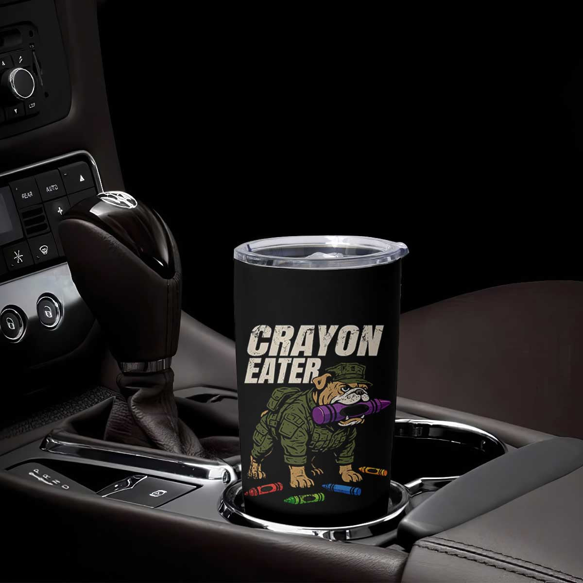 Crayon Eater Tumbler Cup Funny Bulldog Military Corps Proud Soldier Family TS10 Print Your Wear