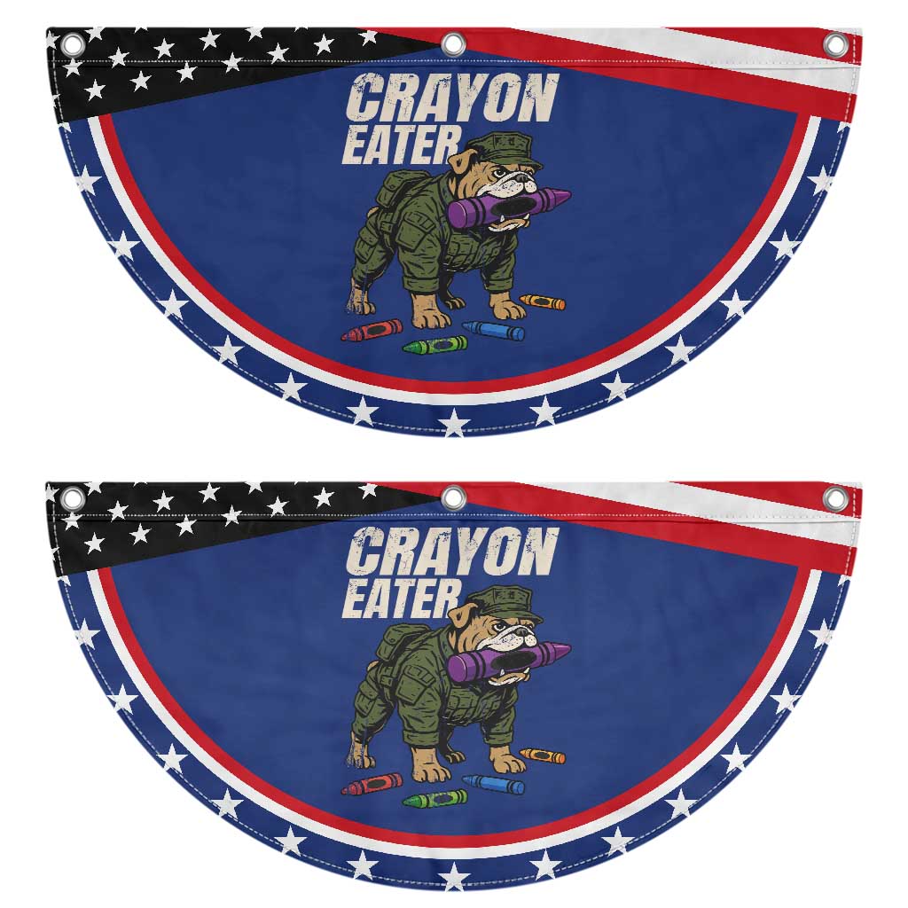 Crayon Eater Patriotic Fan Flag Funny Bulldog Military Corps Proud Soldier Family