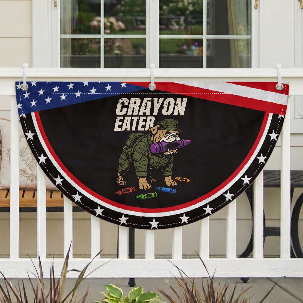 Crayon Eater Patriotic Fan Flag Funny Bulldog Military Corps Proud Soldier Family