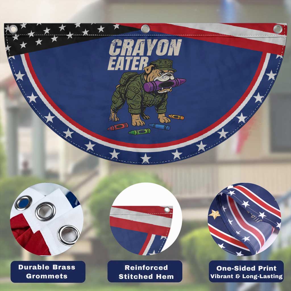 Crayon Eater Patriotic Fan Flag Funny Bulldog Military Corps Proud Soldier Family