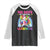 100 Days Of School Raglan Shirt Rainbow Dabbing Unicorn Magic Learning Girls Gift TS10 Black White Print Your Wear