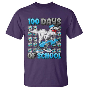100 Days of School 100th Day Dinosaur T Shirt TS10 Purple Print Your Wear