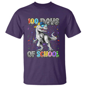 100 Days Of School T Shirt Funny Cool Dinosaur Trex 100 Days Smarter TS10 Purple Print Your Wear