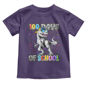 100 Days Of School Toddler T Shirt Funny Cool Dinosaur Trex 100 Days Smarter TS10 Purple Print Your Wear