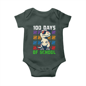 100 Days of School 100th Day Dino Baby Onesie TS10 Print Your Wear