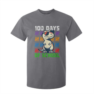 100 Days of School 100th Day Dino T Shirt For Kid TS10 Charcoal Print Your Wear