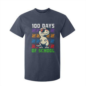 100 Days of School 100th Day Dino T Shirt For Kid TS10 Navy Print Your Wear