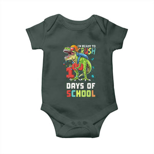 Ready To Crush 100 Days Of School Baby Onesie T Rex Dinosaur Boys TS10 Print Your Wear