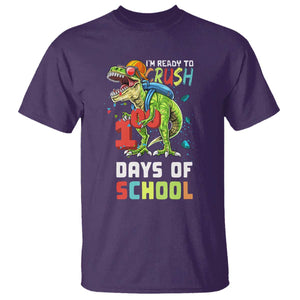 Ready To Crush 100 Days Of School T Shirt T Rex Dinosaur Boys TS10 Purple Print Your Wear