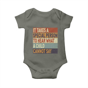 Special Education Teacher Baby Onesie Inspirational SPED Teachers Autism TS10 Military Green Print Your Wear