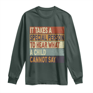 Special Education Teacher Long Sleeve Shirt Inspirational SPED Teachers Autism TS10 Dark Forest Green Print Your Wear
