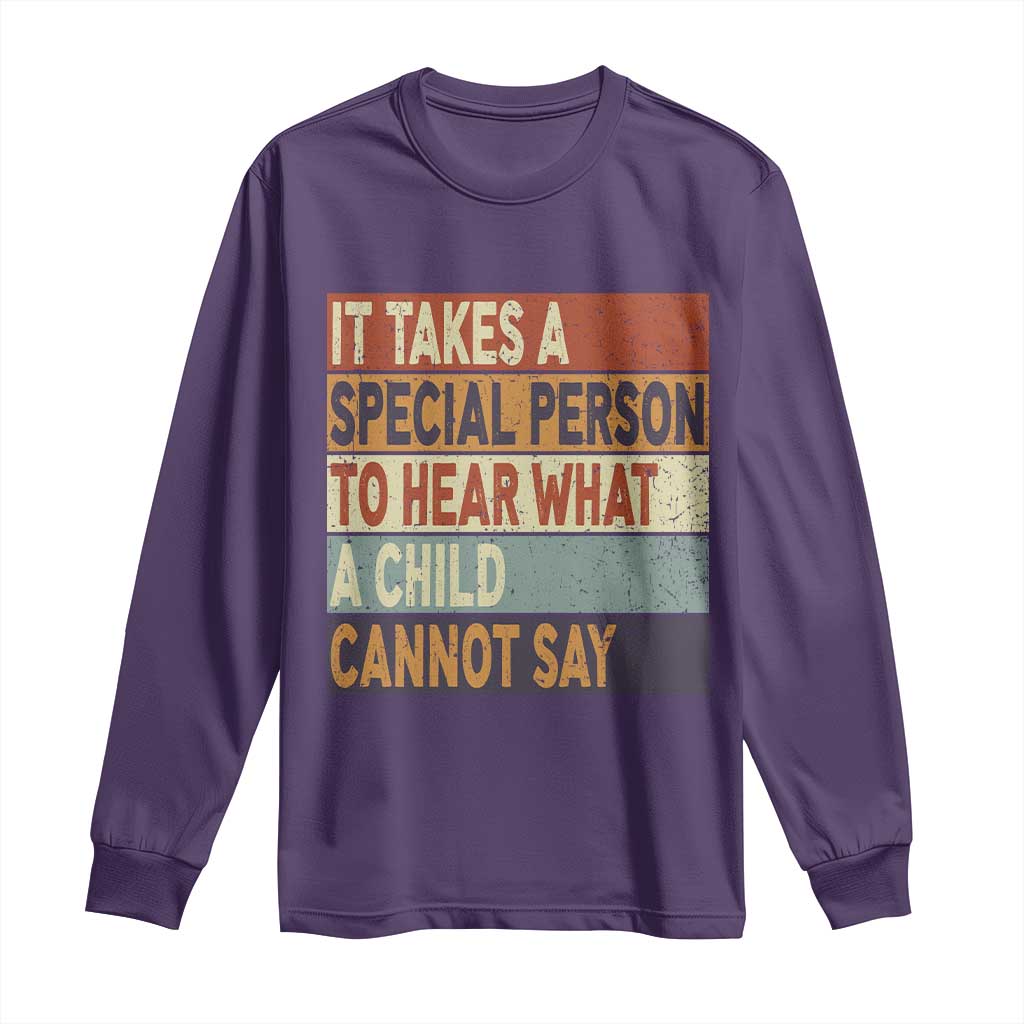 Special Education Teacher Long Sleeve Shirt Inspirational SPED Teachers Autism TS10 Purple Print Your Wear