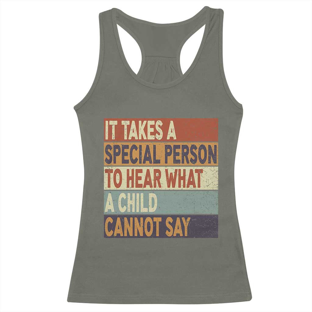 Special Education Teacher Racerback Tank Top Inspirational SPED Teachers Autism TS10 Military Green Print Your Wear