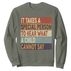 Special Education Teacher Sweatshirt Inspirational SPED Teachers Autism TS10 Military Green Print Your Wear