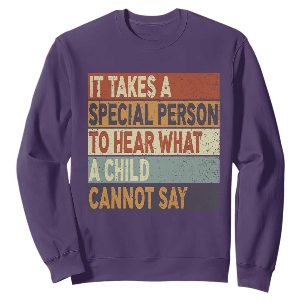 Special Education Teacher Sweatshirt Inspirational SPED Teachers Autism TS10 Purple Print Your Wear
