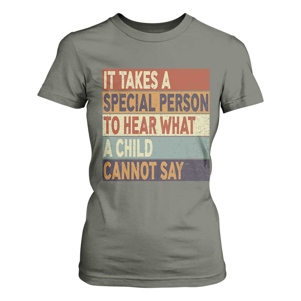 Special Education Teacher T Shirt For Women Inspirational SPED Teachers Autism TS10 Military Green Print Your Wear
