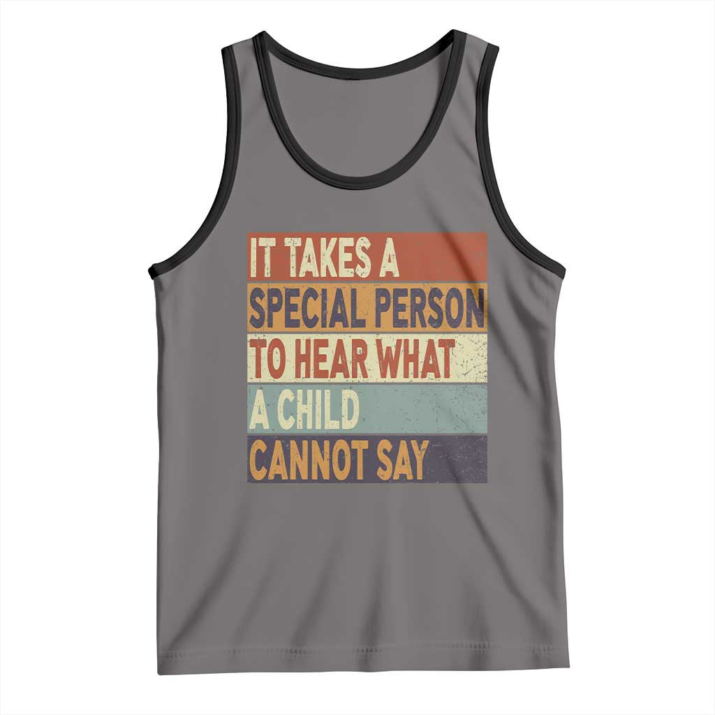 Special Education Teacher Tank Top Inspirational SPED Teachers Autism TS10 Deep Heather Black Print Your Wear