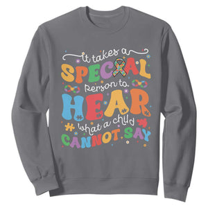 Special Education Teacher Sweatshirt Inspirational SPED Teachers Autism A Special Person TS10 Charcoal Print Your Wear
