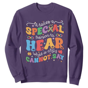 Special Education Teacher Sweatshirt Inspirational SPED Teachers Autism A Special Person TS10 Purple Print Your Wear