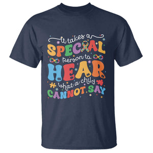 Special Education Teacher T Shirt Inspirational SPED Teachers Autism A Special Person TS10 Navy Print Your Wear