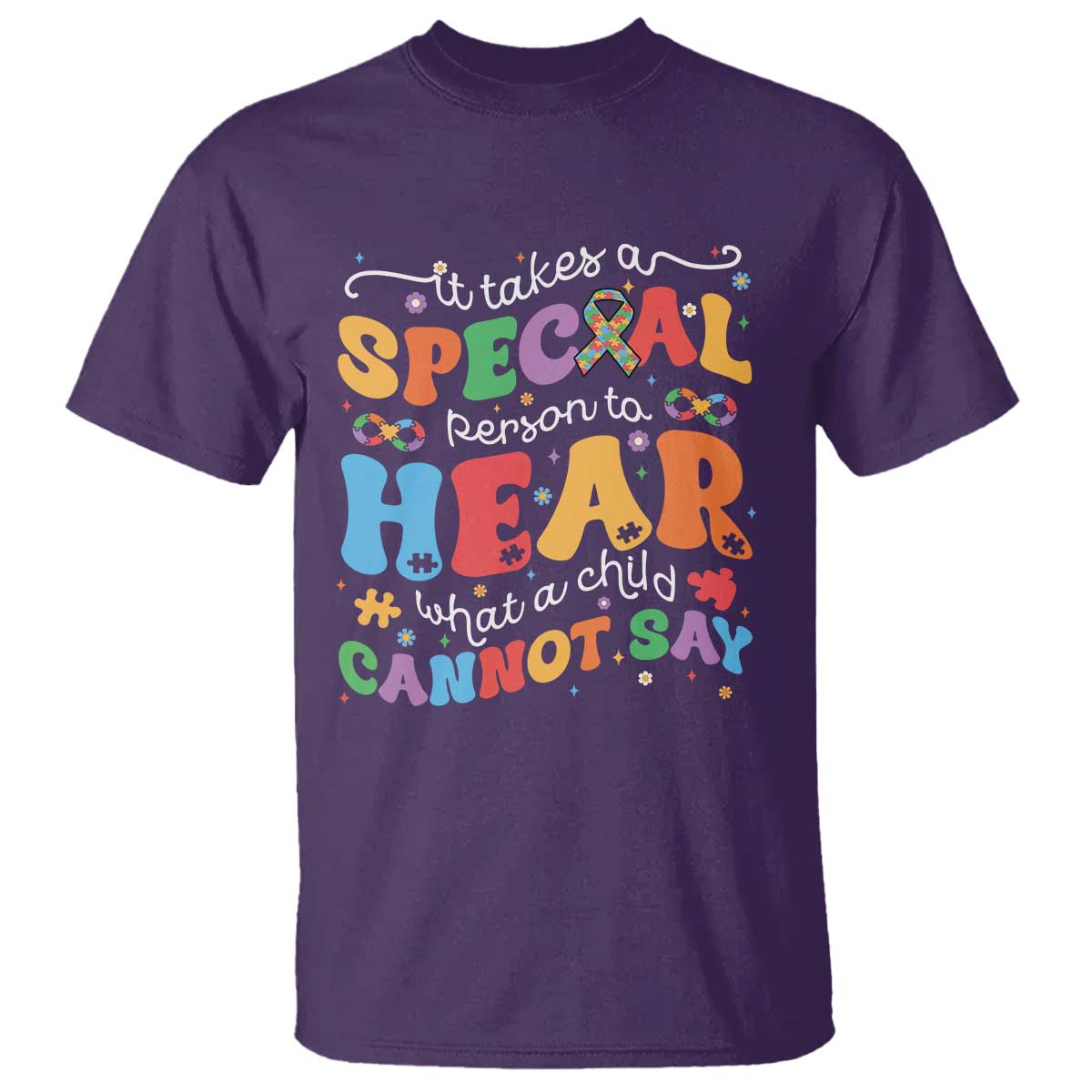 Special Education Teacher T Shirt Inspirational SPED Teachers Autism A Special Person TS10 Purple Print Your Wear