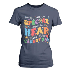 Special Education Teacher T Shirt For Women Inspirational SPED Teachers Autism A Special Person TS10 Navy Print Your Wear